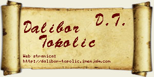 Dalibor Topolić vizit kartica